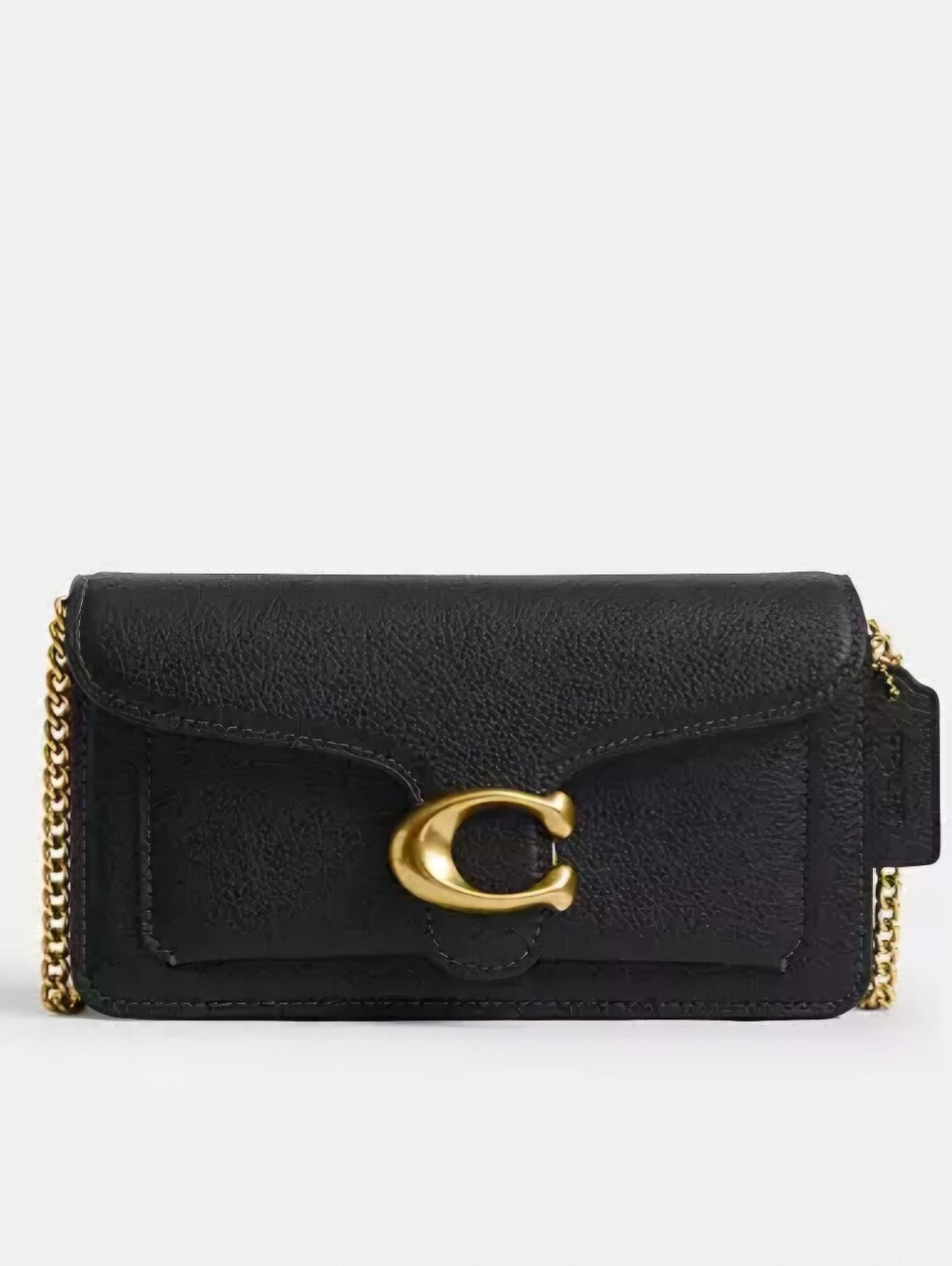 Coach Tabby Chain Crossbody Leather Bag With Gold 'C' Hardware, NWT, Black
